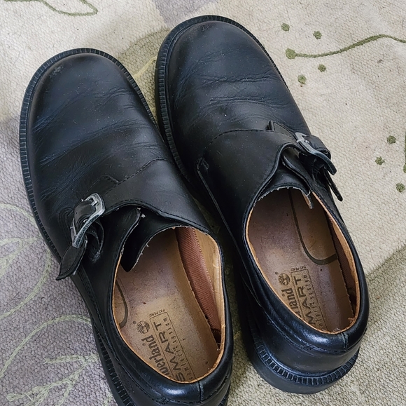 Timberland Smart Comfort Slip On Monk Strap Black Leather Dress Shoes Mens 8.5 - Picture 4 of 5
